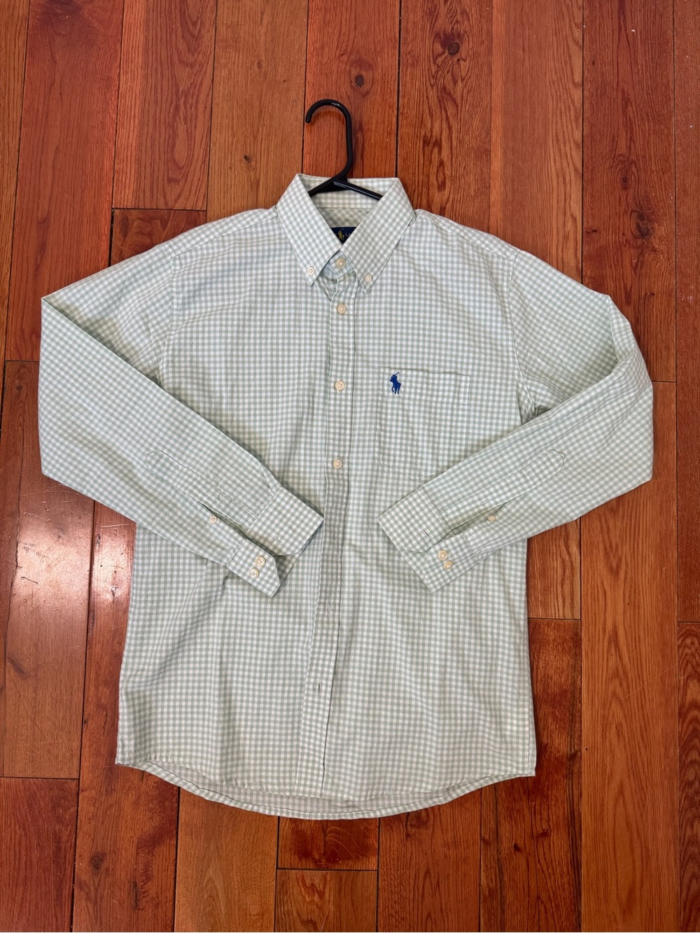 Polo by Ralph Lauren Mint Green Gingham Button-Down Shirt